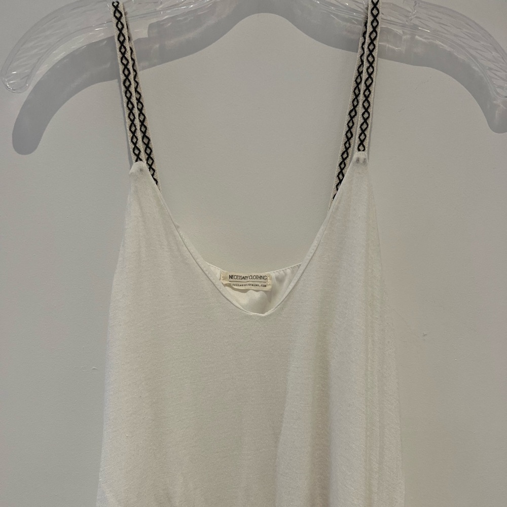 Necessary Clothing White Flowy Tank